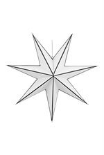 Stjerne Stroke hvid med 7 takker 60 cm fra House Doctor - Tinashjem